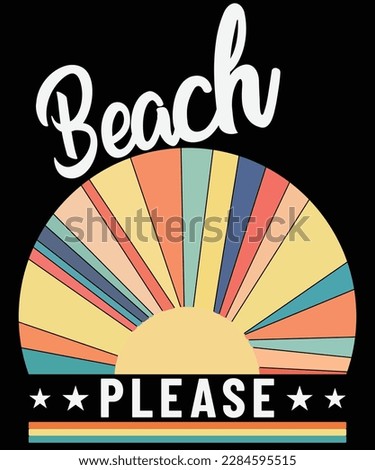 Beach please summer t shirt design