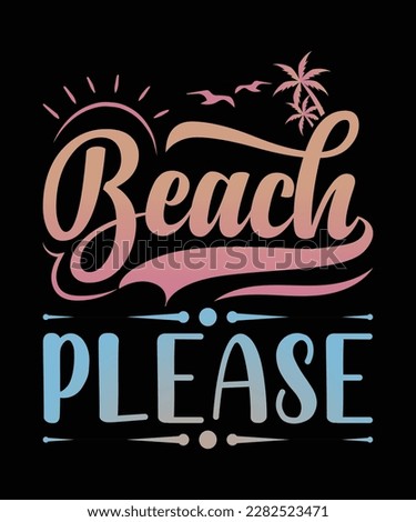 
beach please sun palm trees t-shirt Design