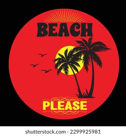 Beach bitte svg T-Shirt Design