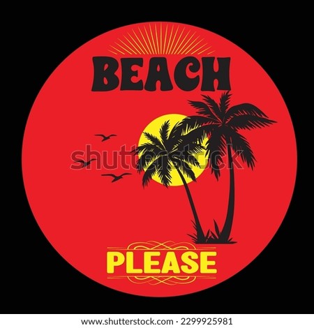 Beach please svg t-shirt design