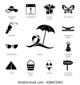 Beach Plus Icons Set