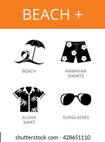 Beach Plus Icons Set