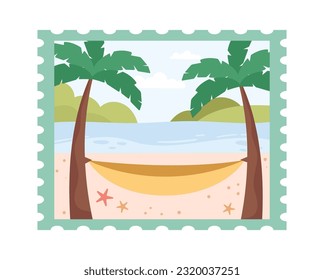 Vektor-Vektorgrafik von Beach Postage