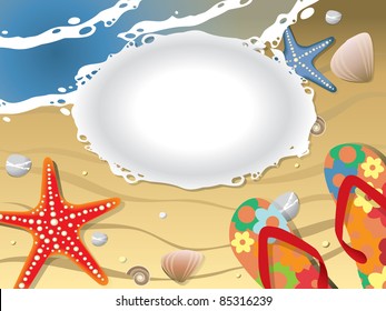 Beach postcard