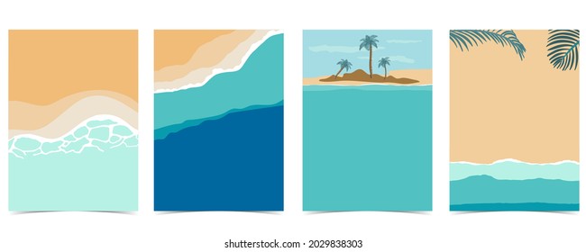 Beach postcard with sun,sea and sky in the daytime