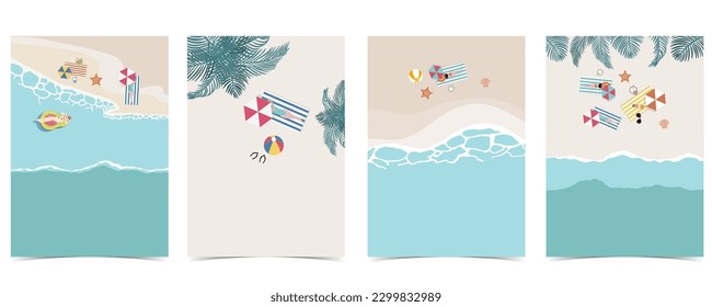 Beach postcard with sun,sea and sky in the daytime