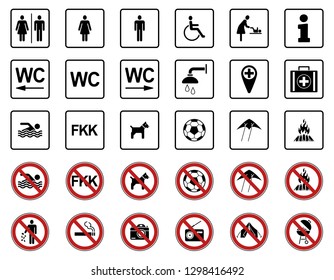 Beach - Prohibition & Warning Signs - Iconset (Icons)