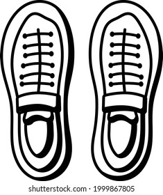 Beach Quick Dry Running Shoes Diseño de iconos vectores, actividades de primavera de verano Símbolo, diseño de dibujos de mano de dibujos de dibujos de Doodle en caliente, elementos de temporada más cálidos Ilustración de material, concepto de zapatillas de malla respirable