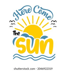 Beach quotes lettering design vector
