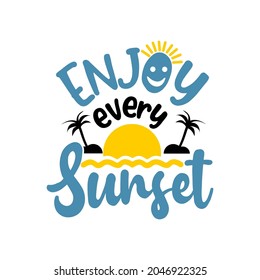 Beach quotes lettering design vector