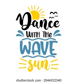 Beach quotes lettering design vector