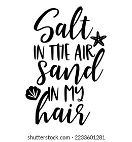 Beach Quotes Typography black and white for printing