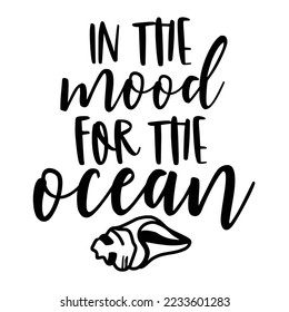 Beach Quotes Typography black and white for printing