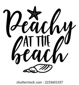 Beach Cita la tipografía en blanco y negro para imprimir