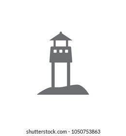 beach rescue tower icon. Simple element illustration. beach rescue tower symbol design template. Can be used for web and mobile on white background