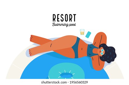 Beach resort activities, modern flat vector illustration