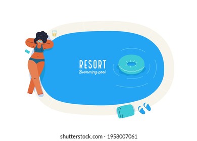 Beach resort activities, modern flat vector illustration