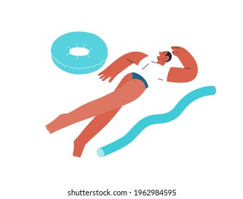 Beach resort activities, modern flat vector illustration