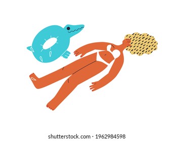 Beach resort activities, modern flat vector illustration