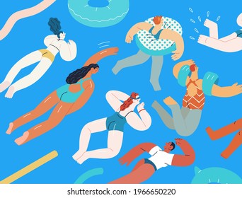 Beach resort activities, modern flat vector illustration