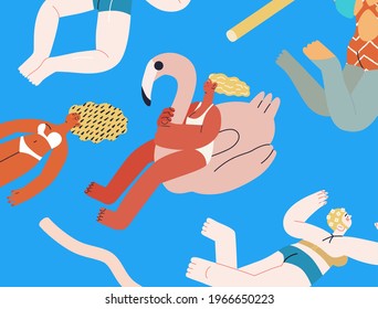 Beach resort activities, modern flat vector illustration