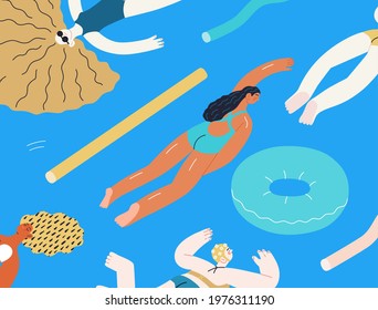 Beach resort activities, modern flat vector illustration