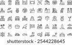 Beach resort icons High-Quality Vector Icons Collection with Editable Stroke. Ideal for Professional and Creative Projects.