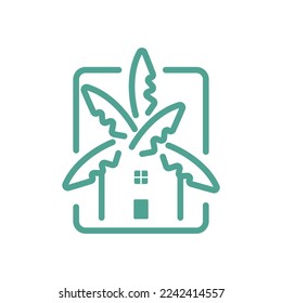 beach resort real estate logo perfect for beach house and hotel logo