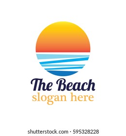 Beach Resort And Summer Theme Logo Design Template