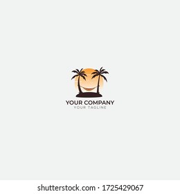 beach resort travel and holiday logo