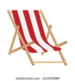 beach rest chair icon isolated