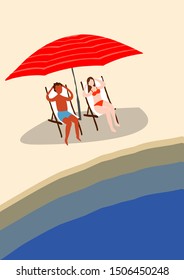 a beach rest.
a beach scene.
a merry-go-round in the resort.