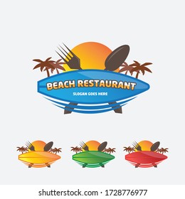 Beach Restaurant Logo. Suitable For Your Company