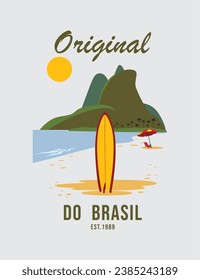 Strand in Rio de Janeiro Illustration