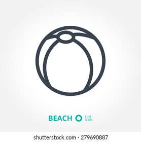 a beach rubber ball vector icon