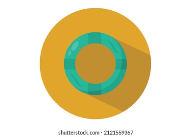 Beach Rubber Tire Vector Icon