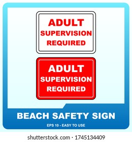 Beach safety sign to guide visitor