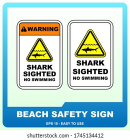 Beach safety sign to guide visitor