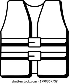 Beach Safety Vest Vector Icon Design, Summer Spring activities Symbol, Hot Weather Doodle art Hand Drawn Sign, Warmest Season Elements Stock illustration, Life Jackets Concept