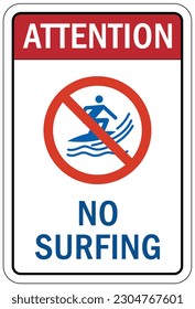 Beach safety warning sign and labels