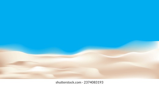 Playa de arena con cielo azul