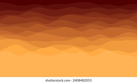 Beach sand background top view stock illustration. DESERT DUNES. Digital wavy lines on terracotta background. stock illustration