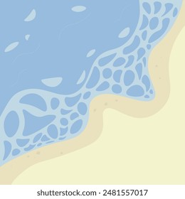 Beach Sand And Sea Water Waves Ocean Abstract Wallpaper Vector Design