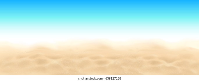 Beach Sand And Sky Vector Landscape Background
