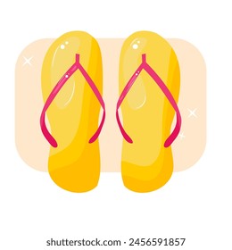 Beach sandal in summer vector