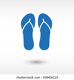 Beach Sandals -  Blue Vector Icon