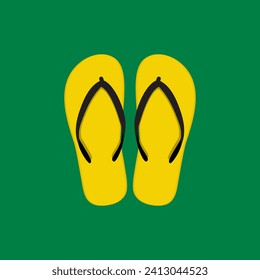Beach sandals clipart in vector format for design purposes
