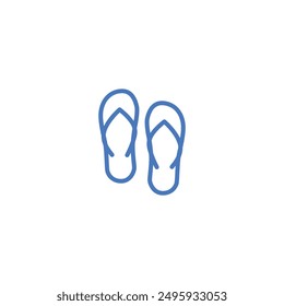 beach sandals flat vector design