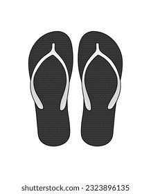 Beach sandals ( Flip Flops ) template vector illustration