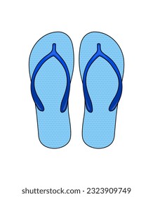 Beach sandals ( Flip Flops ) template vector illustration